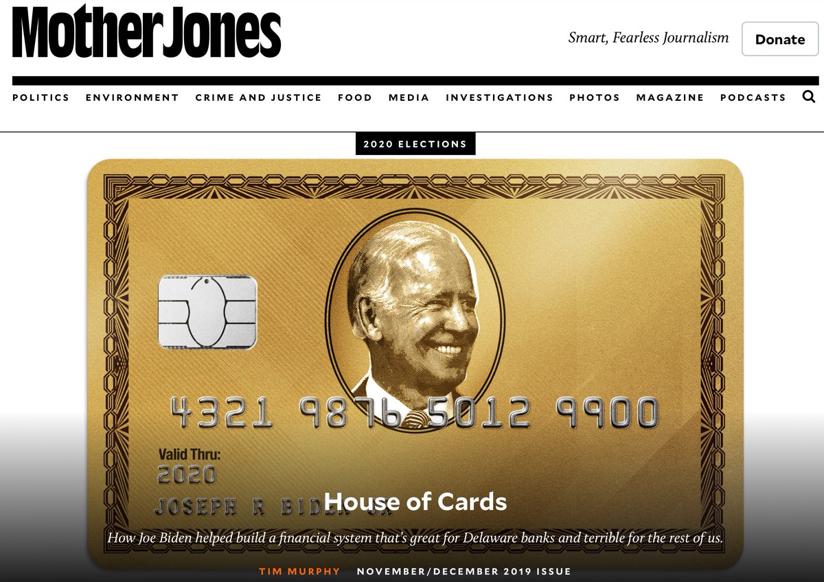 What has Joe been doing for the last 47 years or so?House of Cards https://www.motherjones.com/politics/2019/11/biden-bankruptcy-president/