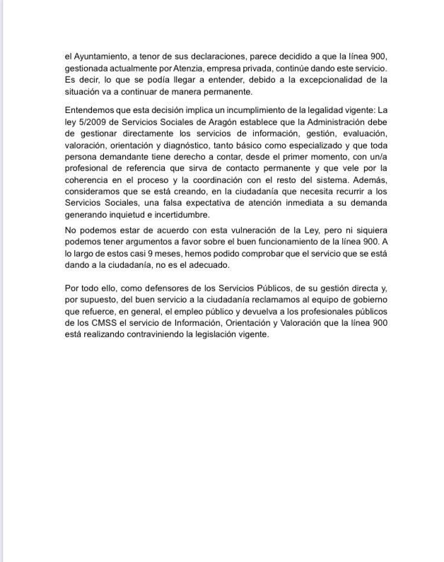 ccoozaragoza's tweet photo. Os adjuntamos el texto leído por la presidenta de la junta de personal de @zaragoza_es Pilar Sancho de @ccoozaragoza y os enlazamos en este hilo los cortes de vídeo de la lectura del mismo. #AzconPrivatiza https://t.co/5zCvXAGnjv