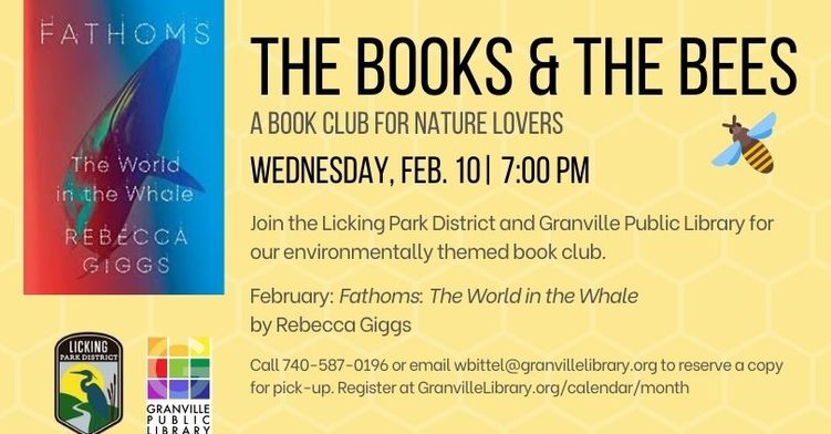 LickingParks's tweet photo. Our next Nature Lovers Book Club will meet on Zoom on Feb 10th. Join in for a casual, engaging discussion.  We will be reading Fathoms: The World in the Whale. “

For more information, visit:
https://t.co/beSZMpC4Jt https://t.co/oQMZGjewog