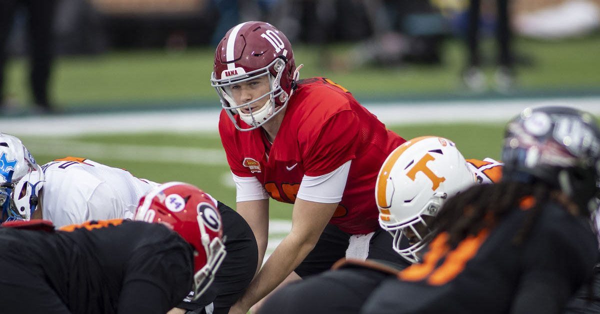 Most underrated QB in the draft? Mac Jones turning heads at the 2021 Senior Bowl dlvr.it/RrYBpg