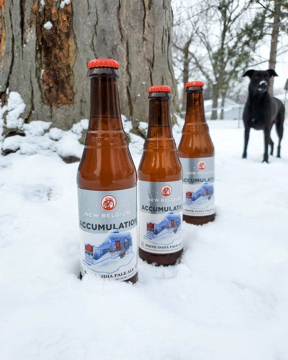 Celebrate the flurries today with a cold New Belgium Accumulation!