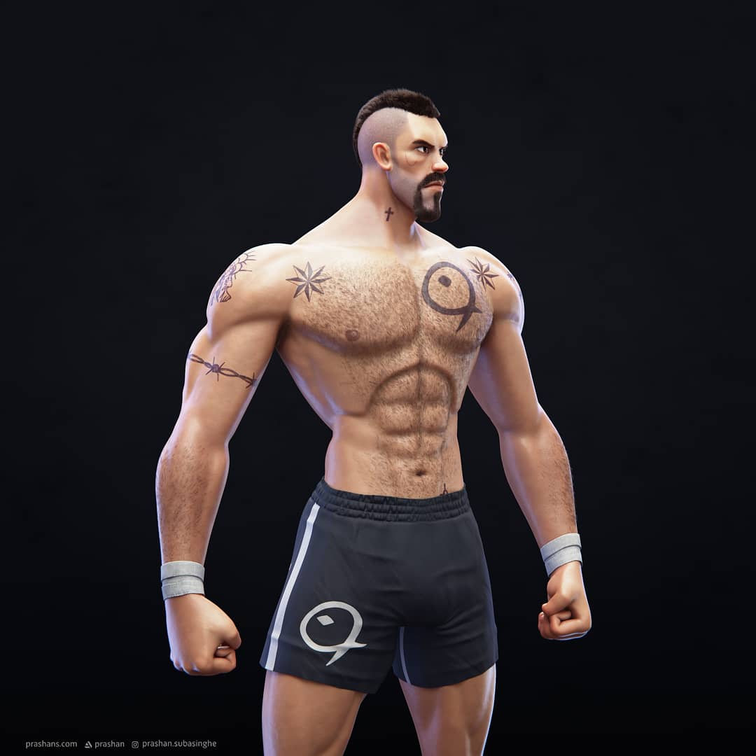 I created a caricature of #Boyka. A character played by <a href="/TheScottAdkins/">Scott Adkins</a> 
#b3d #3dmodel #charactermodel
More renders : artstation.com/artwork/Krdo1G