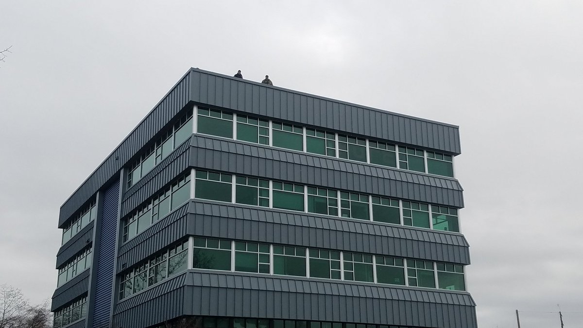 Sorry, here's the scene on top of the county civic center annex building: