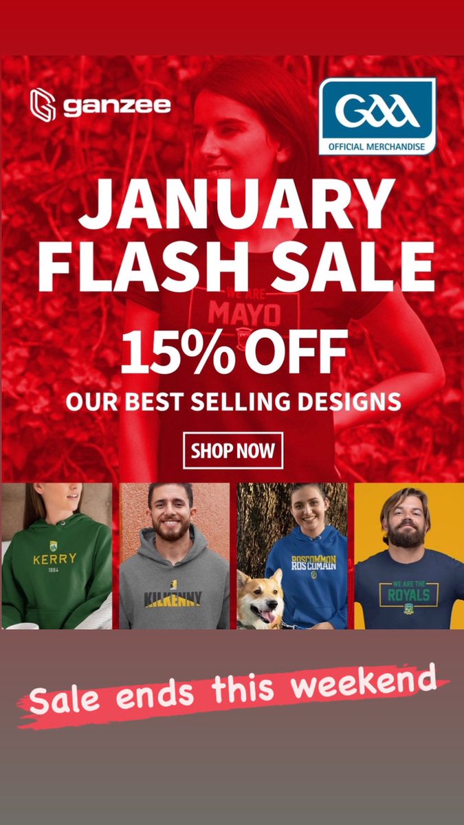 ganzee_ie's tweet photo. Our Sale Ends this weekend!
Donβt miss out on 15% OFF our best selling designs and FREE shipping on all orders over β¬80
https://t.co/LIR4epA02f
#ganzee #gaa #countypride #itsinmydna #gaahurling #gaafootball #sale https://t.co/sES90HozAm