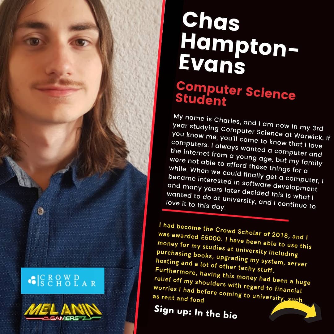 MG are proud to present Crowd Scholar panel

A conversation with the recipients of the Crowd Scholar scholarships award. A venture set-up to help high achieving students from disadvantaged backgrounds. 

#mgsquad <a href="/crowd_scholar/">Crowd Scholar</a> 
#melaningamers 

Sat 30th Jan 
4pm BST/ 11am EST