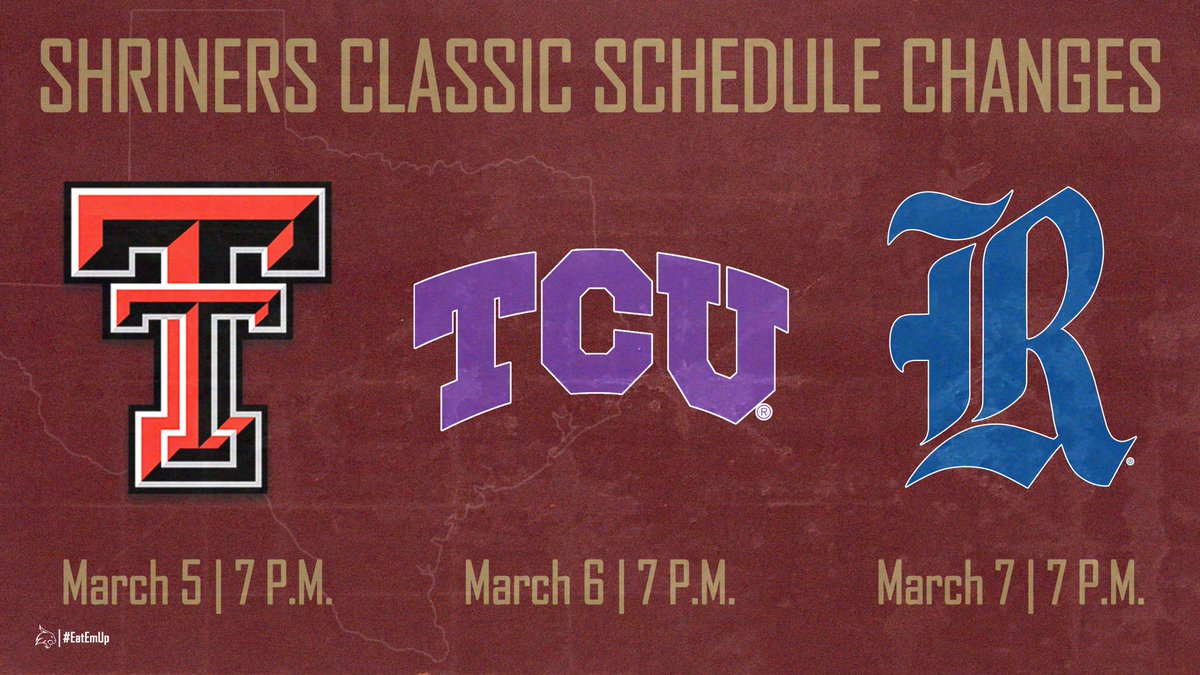 TxStateBaseball's tweet photo. Who's ready for night games at Minute Maid Park?

Schedule changes announced for the @shrinershosp College Classic.

🔗: https://t.co/7XWbmBBG0g

#EatEmUp #ComebackStrong https://t.co/hiUpPxQSrO