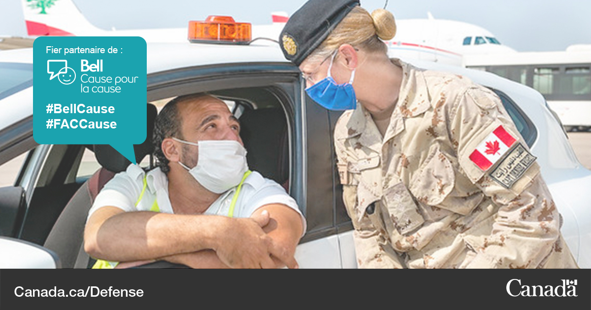 ForcesCanada's tweet photo. C’est la fin des activités de la Journée #BellCause! Merci d’avoir participé aux discussions importantes d’aujourd’hui. Poursuivons la discussion et agissons concrètement pour favoriser le bien-être mental https://t.co/fAbUvaXp7x #FACCause https://t.co/1IBYa9jrA4