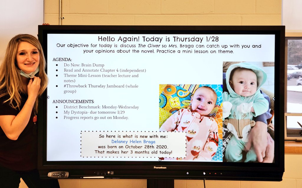 My first day back with students! I had to show them our newest addition to the Braga family! 
<a href="/parker_middle/">Parker Middle School</a>