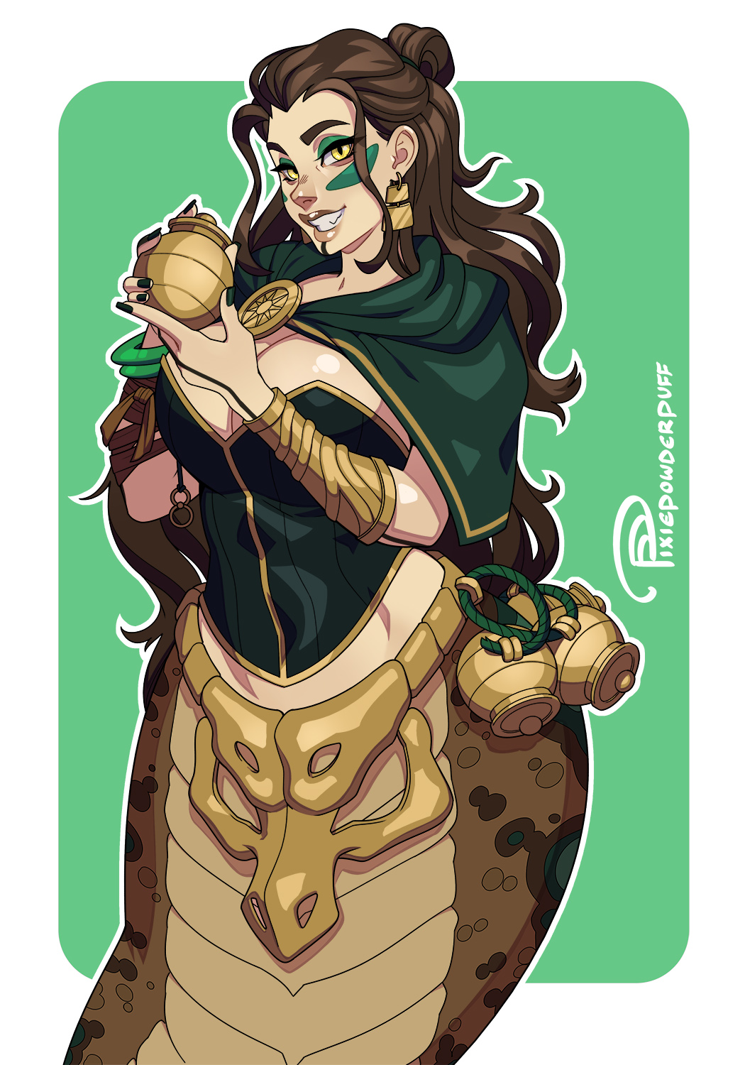 Pixiepowderpuff Commissions open! on X: Commission for @SinfulOne13 of  their gorgon character Nhia Khymatos! COMMISSIONS CLOSED:  t.coZ23XYk2Og1 TWITCH: t.co1PDO4jpDvx PATREON:  t.cop0FcL2n17G DISCORD: t.co96YYydPvKh ...