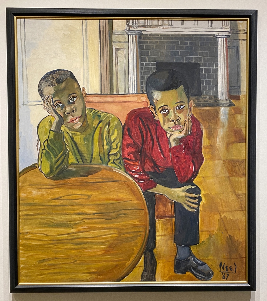 Philbrook's tweet photo. #CollectionConnection: Happy Birthday Alice Neel!
Alice Neel, The Black Boys, 1967. Oil on canvas. Tia Collection, Santa Fe. © Estate of Alice Neel https://t.co/4RcAvmJJCS