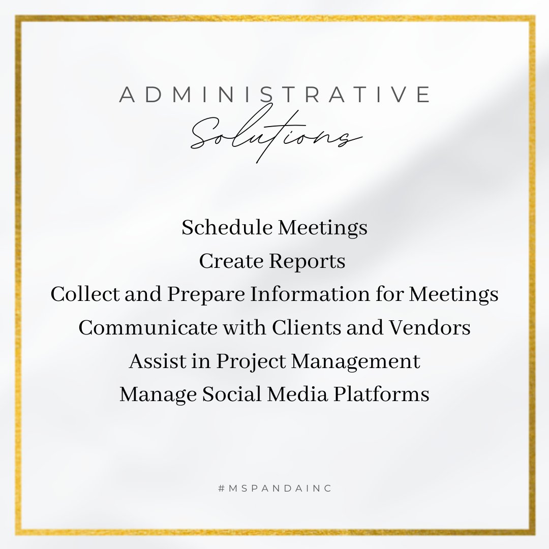 MsPandaInc1's tweet photo. In need of an #administrativeassistant?

#schedule #meetings #reports #vendors #projectmanagement #socialmedia https://t.co/56NNgDd91U