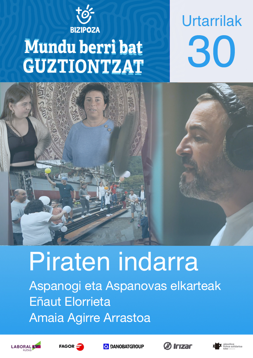 BIHAR 3. BIDEOKLIPA IKUSGAI!!
Bihar urtarrilak 30, <a href="/aspanogi/">Aspanogi Elkartea</a>  eta <a href="/aspanovas/">ASPANOVAS</a> elkarteen PIRATEN INDARRA bideoklipa ikusgai!!
#munduberribat #bizipoza
<a href="/agirrearrastoa/">amaia agirre</a> @enaut_elorrieta #XabierZabala
<a href="/LABORALkutxa/">LABORAL Kutxa</a>
 <a href="/FagorTaldea/">@FagorTaldea</a>
 #IRIZAR 
<a href="/DANOBATGROUP/">DANOBATGROUP</a>
 <a href="/gipsolidarioa/">gipuzkoasolidarioakutxa</a>