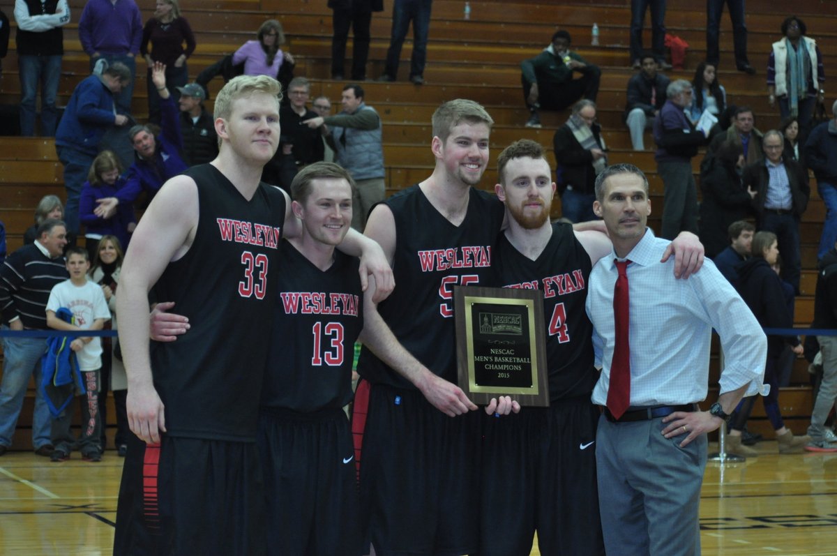 wes_athletics's tweet photo. #TBT | A day of triumph for @wes_mbball as the Cardinals won the program's first @NESCAC title with a 74-70 overtime win over Amherst back on March 1, 2015 🏆

➡️ This started a string of 3 NCAA Tournament appearances for men's basketball in 4 seasons from 2014-18 🏀 https://t.co/RfJdyDb2YP