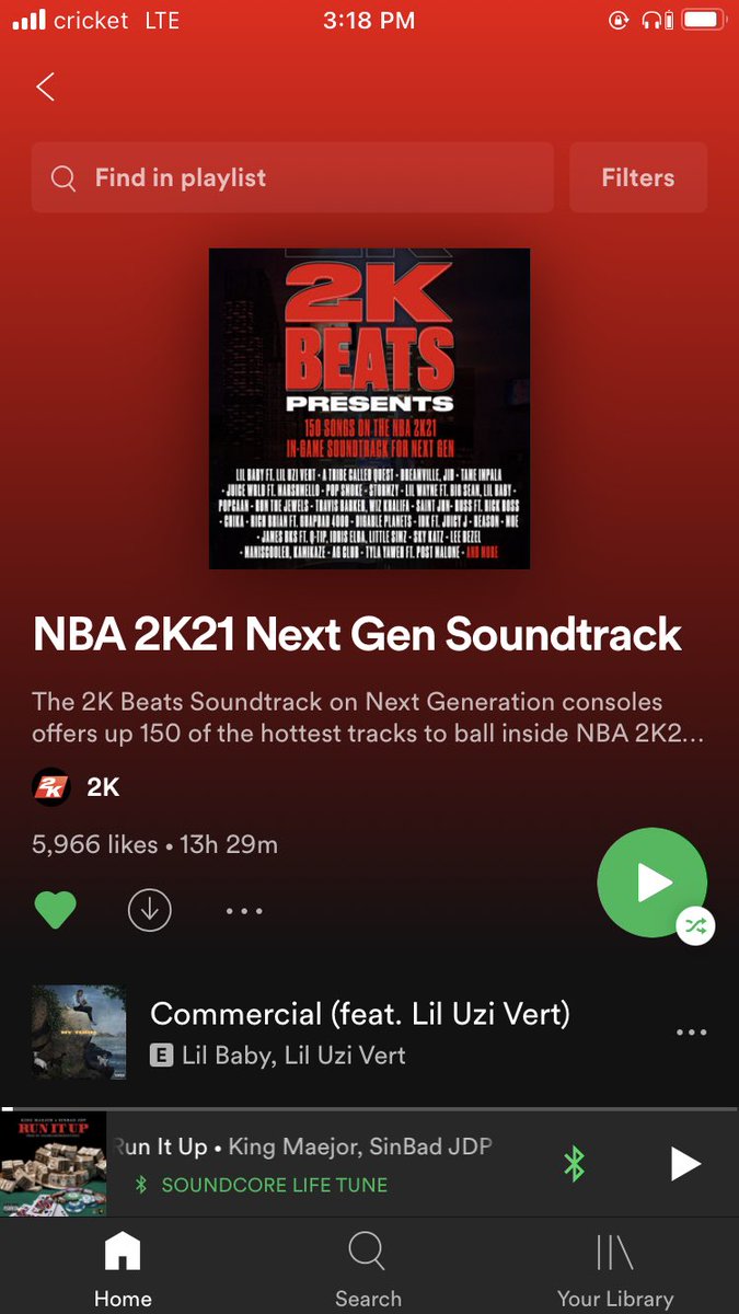SinBadMusic's tweet image. I woke up this morning to find my song “Smoke” on @NBA2K soundtrack!!! Thank God!!! This is the best news I got this year😭😭 y’all go stream us nooowwwww!!!