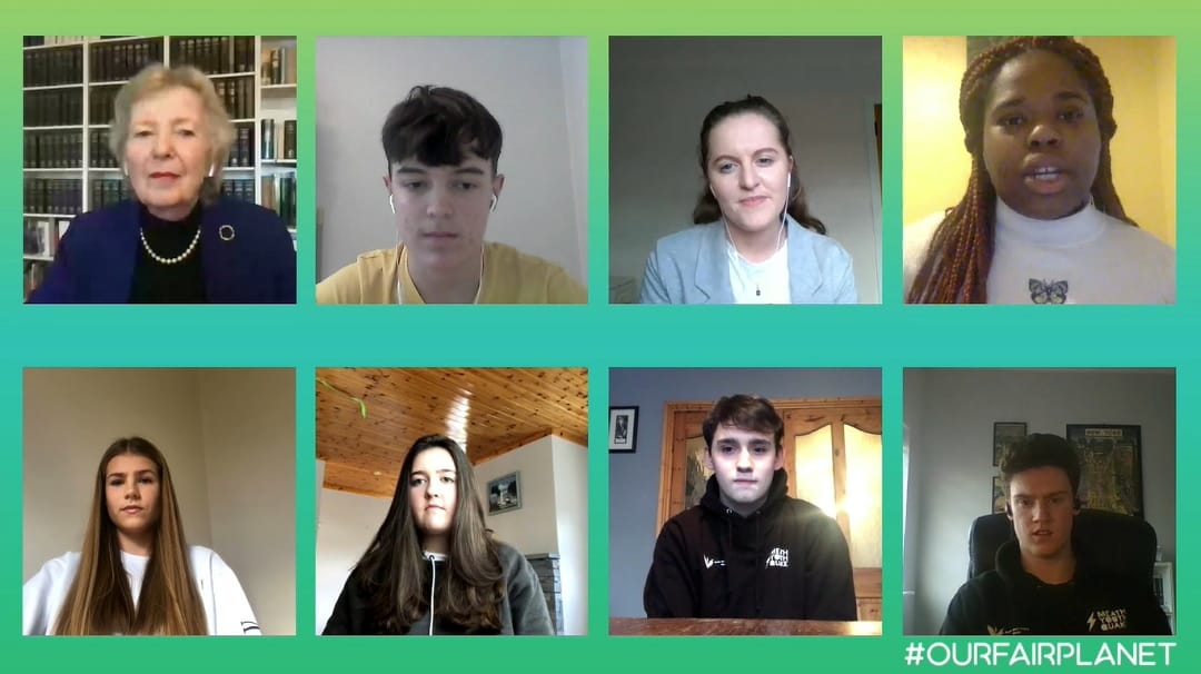 Youth Work Irl Meath (@ywimeath) on Twitter photo Congratulations to all the fantastic speakers and contributors to tonight's <a href="/ywirl/">Youth Work Ireland</a> Our Fair Planet launch.
Both Josh' and Cassie participated in a conversation with former president Mary Robinson and produced a video on the importance of tackling climate change. Congratulations to all the fantastic speakers and contributors to tonight's <a href="/ywirl/">Youth Work Ireland</a> Our Fair Planet launch.
Both Josh' and Cassie participated in a conversation with former president Mary Robinson and produced a video on the importance of tackling climate change.
