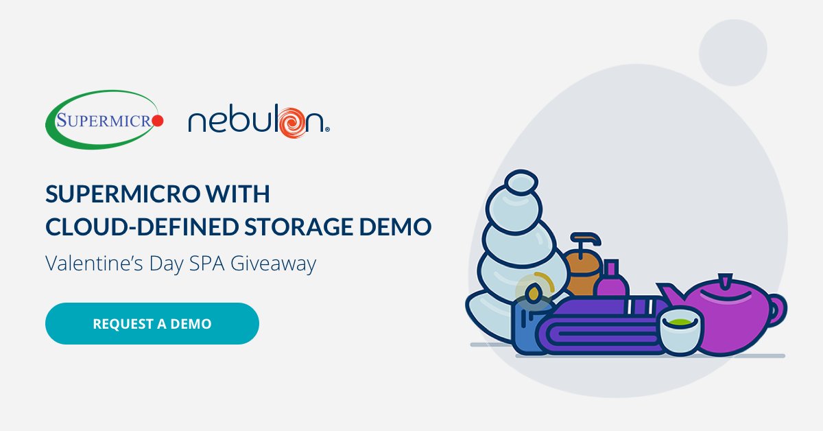 NebulonInc's tweet photo. Ready to see how to get SaaS-based management & control for on-prem, server-based enterprise #storage with automated storage ops in your versatile @Supermicro_SMCI Ultra 2U server? Request a #CloudDefinedStorage demo & get entered in our spa #giveaway! https://t.co/r1lPNOmCRO https://t.co/dsi3V7Rh1B