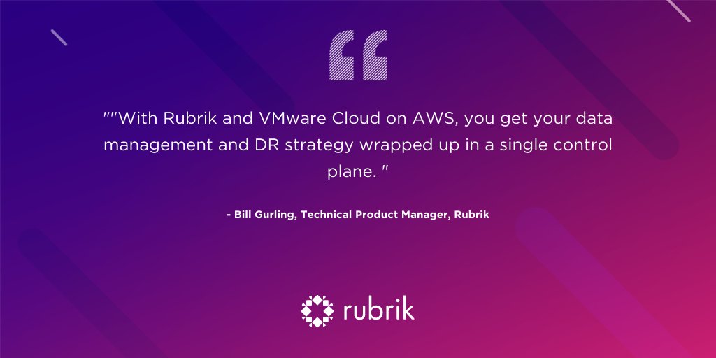 rubrikInc's tweet photo. Set-it-and-forget-it automation and significant cost savings, that's what you get with Rubrik and VMware Cloud on AWS.  https://t.co/3f3QdfpFgr https://t.co/Ii5A9dWhtR