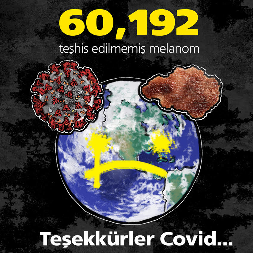 melanomtr's tweet photo. Bir araştırmaya göre 60.192 tane melanom vakası COVID19 nedeniyle teşhis edilememiştir. Eğer siz de yakın zamanda cildinizi kontrol etmediyseniz, internet sitemizden nasıl yapacağınızı öğrenebilirsiniz.(https://t.co/Bft8sT1iQs)

#CheckYourSkin #GCMPA2021 #globalmelanoma #melanom https://t.co/15yrNJSVn7