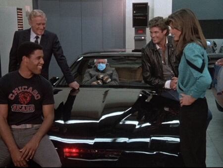 kevinjameshagen's tweet photo. Knight Rider: One Man Can Make A Difference... #KnightRider #Inauguration #BernieMeme #MichaelKnight #DevonMiles #BonnieBarstow https://t.co/JlGJbYkkpG