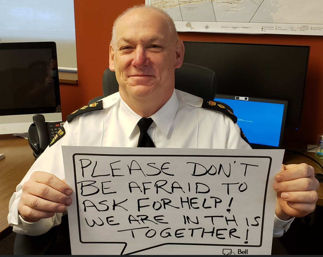 OPP_ER's tweet photo. More #OPP East Region members #BellLetsTalk day.
Help break the stigma surrounding mental health, start the conversation on #BellLetsTalk day.  Need help? Call @CrisisCanada @ 1-833-456-4566 for 24/7 support. If you or someone you know is in immediate danger, call 911. ^bd https://t.co/3OPJ78q93s