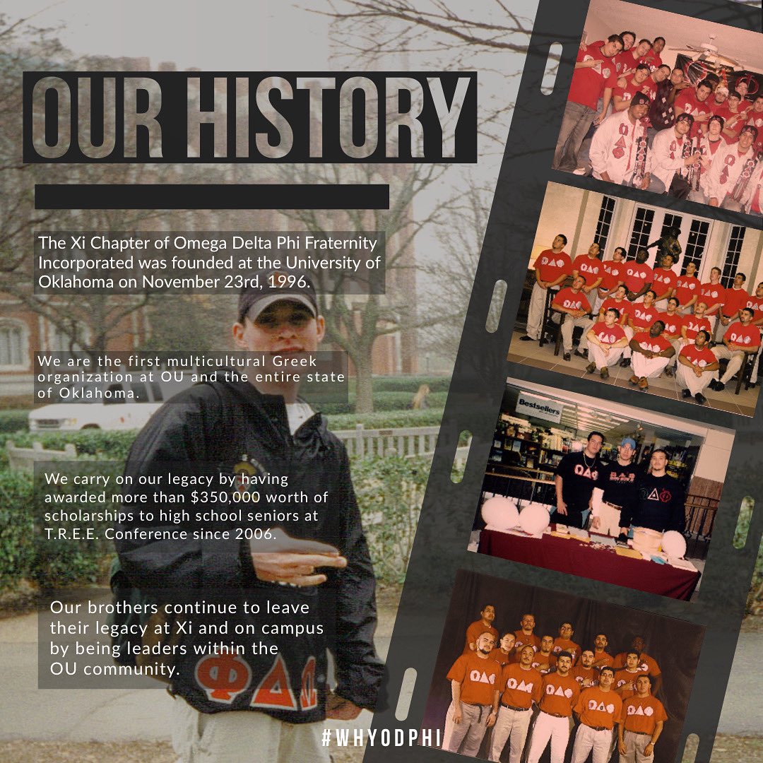 Since 1996, we have been working nonstop to be the change that is needed in the OU community, with more recognition and validation for students of color at prominent white institutions. We will continue to carry on our legacy as the Xo-Tight-Xi chapter! #whyodphi