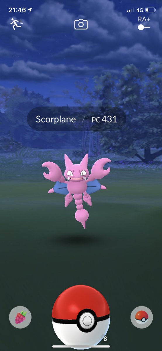 CynthiaMiaaou's tweet photo. Capture du soir bonsoir 🌆 #PokémonGo #Pokemon #pokedex #collection #scorplane https://t.co/2QoG53L5Li