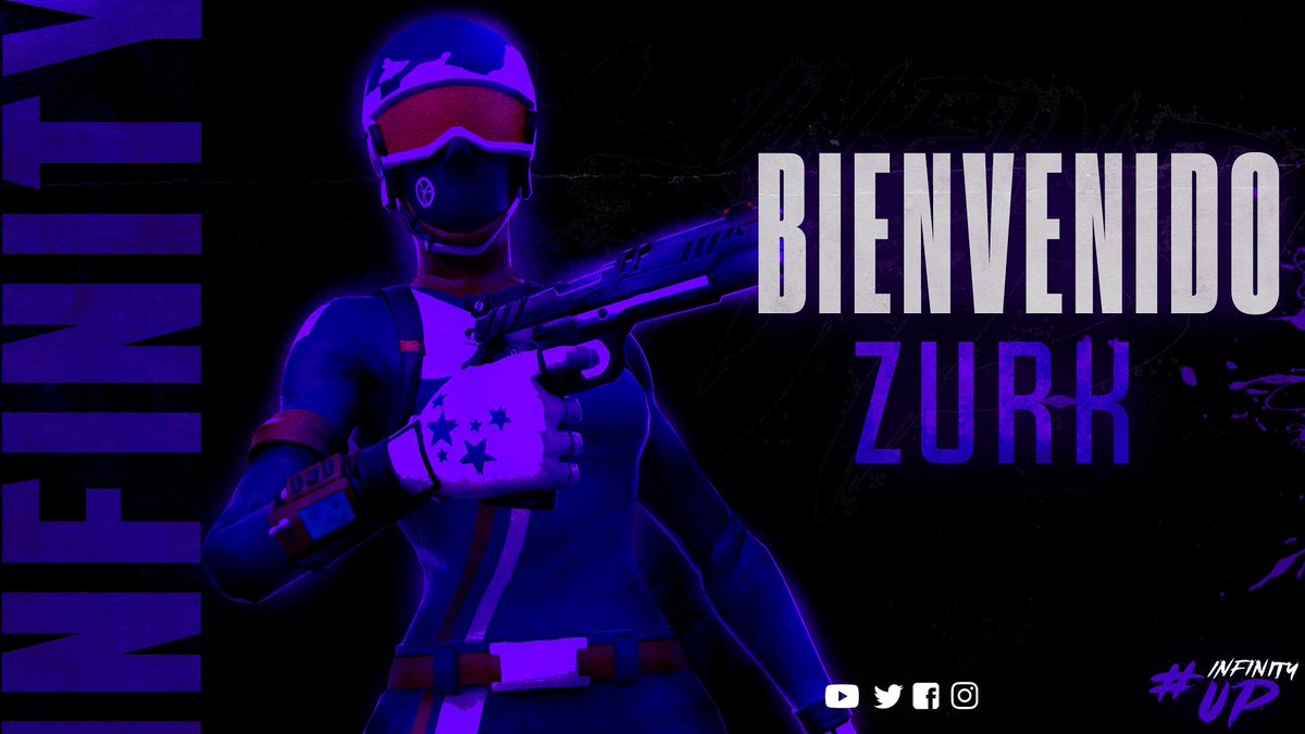 InfinityOfici's tweet photo. Denle una gran bienvenida al nuevo jugador de Fortnite @zurkbtw para Infinity Esports.🎊 

Mucha suerte en tu nueva casa y felicidades.💜 
#InfinityUp https://t.co/QzUudOzcVo