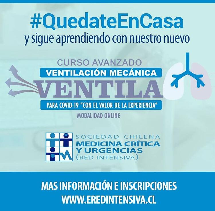 sebasugarte's tweet image. Ya están abiertas las inscripciones para el próximo curso avanzado de ventilación Mecánica #VENTILA, todos todos muy invitados en eredintensiva.cl