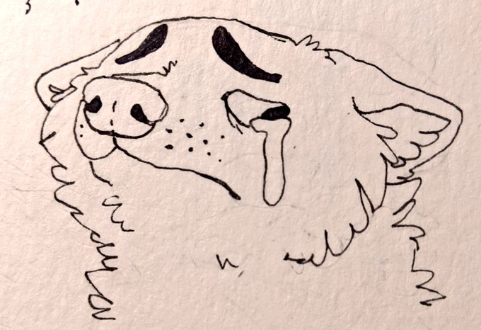 I spend a lot of time doing cute &amp; neutral expressions, but I actually really like drawing stuff that's more expressive too. what's goin on with this guy 