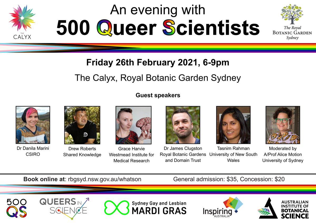 Hervé Sauquet 🌈 (@hsauquet_bgsyd) on Twitter photo Now announcing our panel of speakers for this year! If you've been craving for a stimulating in-person event and are curious about LGBTQI+ experiences in STEMM, this is for you!
Supported by <a href="/inspiringaus/">Inspiring Australia – National Networks</a> <a href="/QueersInScience/">QueersInScience</a>, hosted by <a href="/RBGSydney/">Sydney Travel</a>, listed in <a href="/sydneymardigras/">Sydney Gay and Lesbian Mardi Gras</a> program! Now announcing our panel of speakers for this year! If you've been craving for a stimulating in-person event and are curious about LGBTQI+ experiences in STEMM, this is for you!
Supported by <a href="/inspiringaus/">Inspiring Australia – National Networks</a> <a href="/QueersInScience/">QueersInScience</a>, hosted by <a href="/RBGSydney/">Sydney Travel</a>, listed in <a href="/sydneymardigras/">Sydney Gay and Lesbian Mardi Gras</a> program!