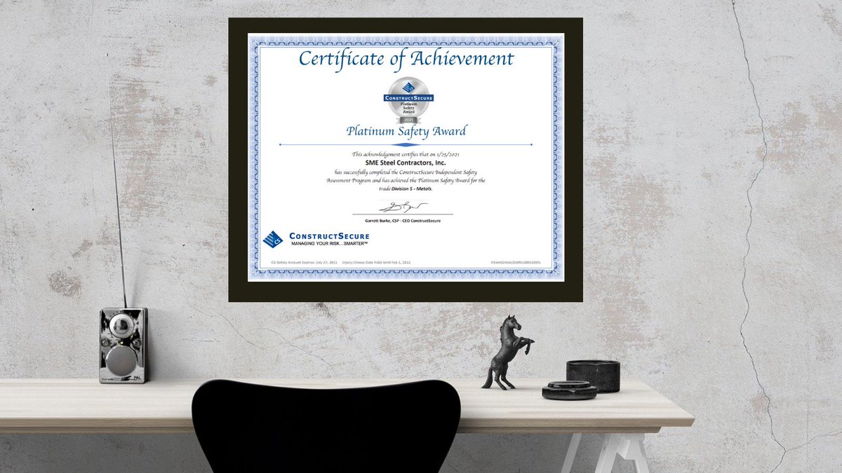 SME Steel is pleased to be awarded the 2021 Platinum Safety Award from ConstructSecure. This prestigious award is presented to companies that receive a safety score of 95% or higher in the Safety Assessment program by ConstructSecure.
smesteel.com/sme-steel-awar…