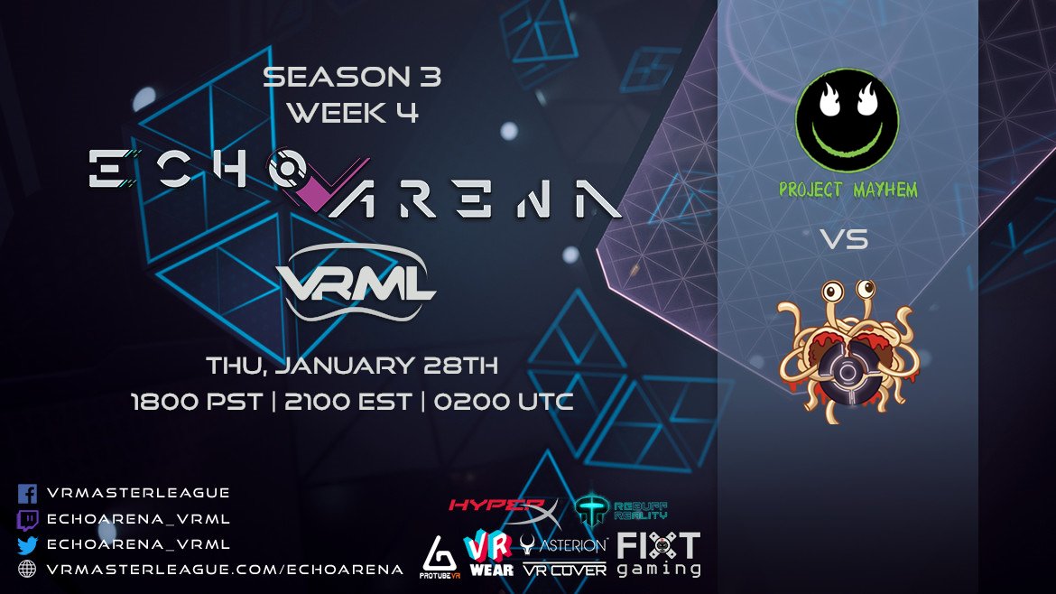 EAProjectMayhem's tweet image. We got two games today. 6pm and 630pm PST vs Spag and Ethereal. Gonna be heaters.
twitch.tv/echoarena_vrml
#echoarena