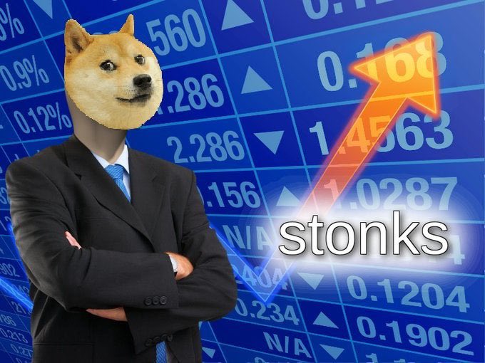 JamBurkie's tweet photo. invested in dogecoin... https://t.co/8NH2Q4Badn