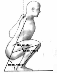 The High Bar Squat:The bar rest on the trapezius muscles. This forces a more vertical back angle.The hamstrings are not utilized as much, and your quads and glutes pick up the hamstrings slack. You'll theoretically get more quad work from a high bar squat. 