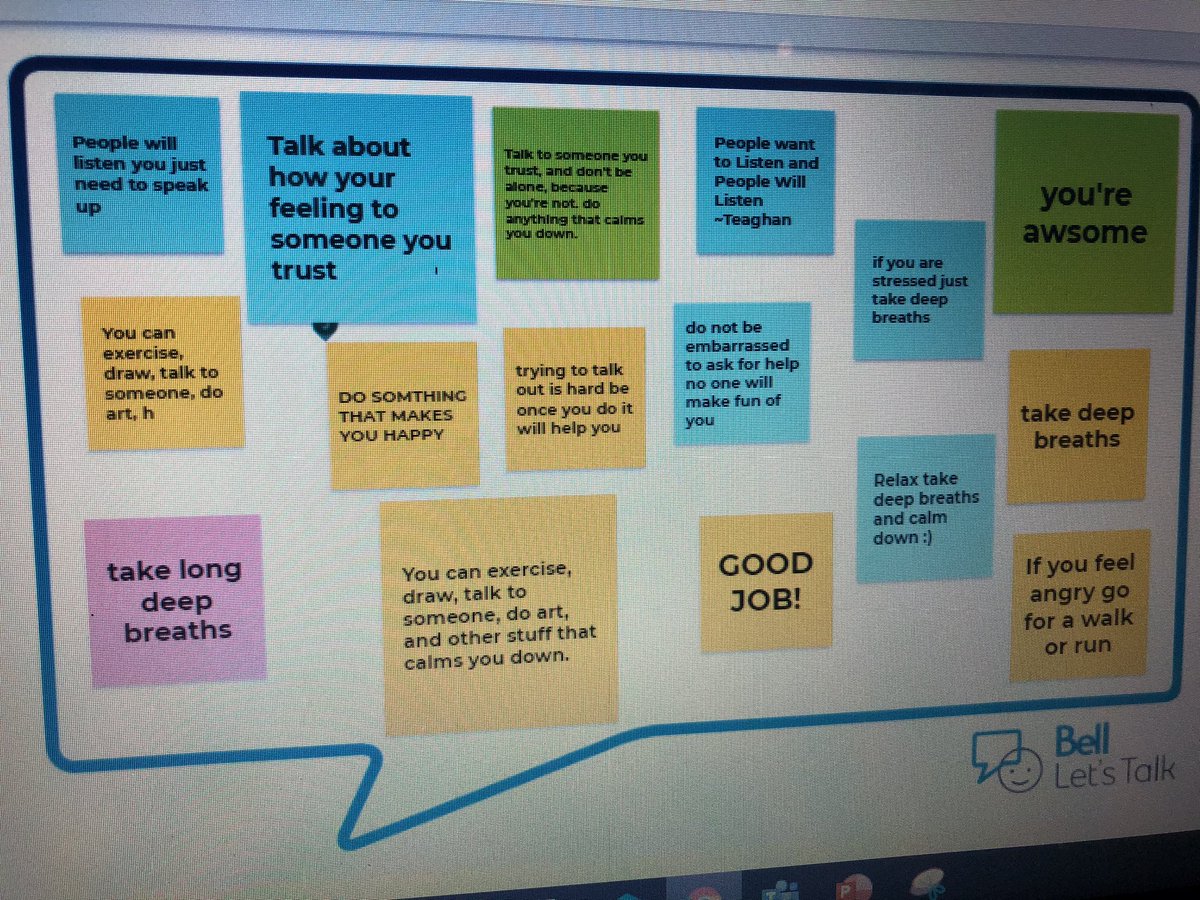 carnelosclass's tweet photo. Words of inspiration from our class to you! ❤️ #BellLetsTalk #BellCause #TogetherWeCan @StTimothyHCDSB https://t.co/TaONfJUYZy