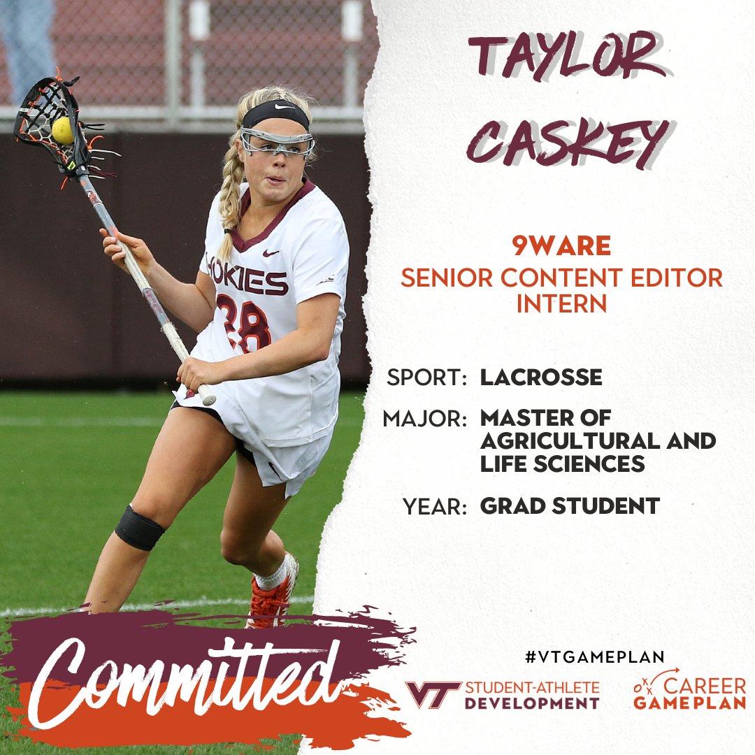 VTSADevelopment's tweet photo. Congratulations to @HokiesLax @taycaskey for securing an internship with @9Ware! 

#VTGamePlan @OMALS_VT @VT_SAASS https://t.co/qn9obkxaYk