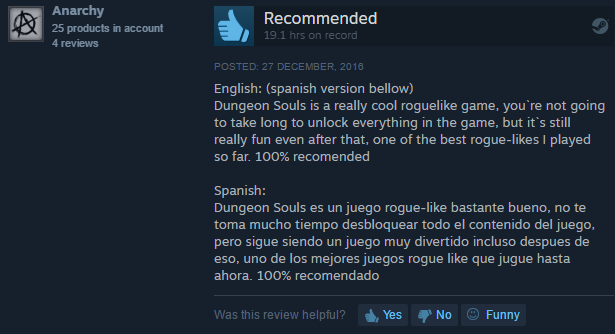 Ah, multilingual review! Awesome thanks! store.steampowered.com/app/383230/Dun… #indiegame #Steam