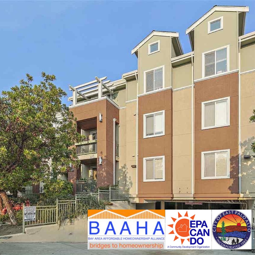 Below-Market-Rate (BMR) condo now for sale through City of East Palo Alto’s BMR Program

First Time Home Buyer Orientation
Saturday, February 6, 2021
10:00 am
Register: us02web.zoom.us/meeting/regist…

Learn more: myhomegateway.org/east-palo-alto…

Any questions? Email bmr@epacando.org