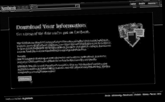 where is the downloaded facebook zip file / Twitter