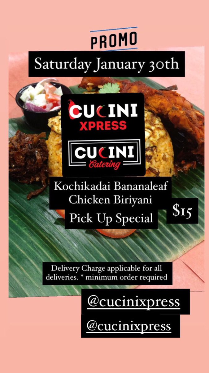 This Saturday from <a href="/CuciniCatering/">CuciniCatering</a> / Place your order for pick up or delivery. #Toronto #Biriyani #SriLankanEats #ContactlessDelivery