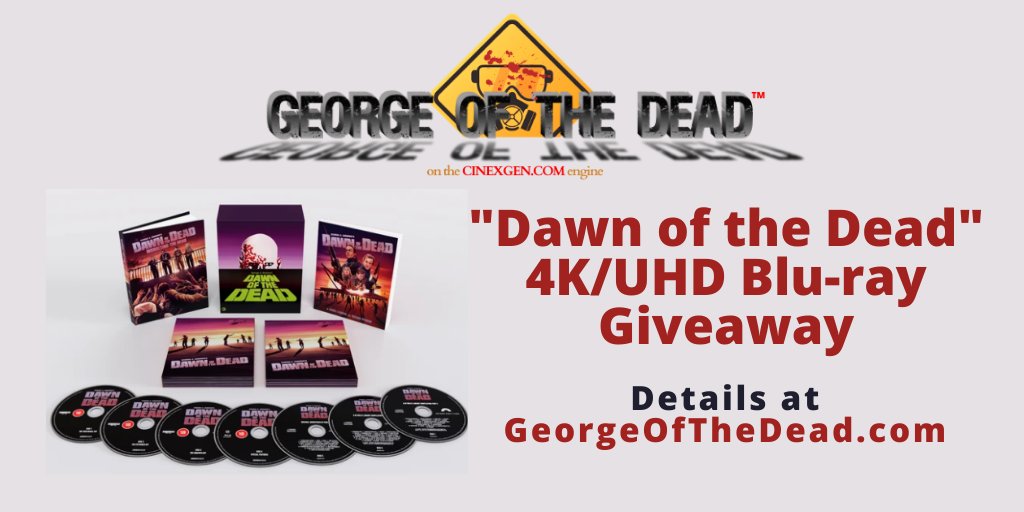 GeorgeOfTheDead.com Dawn of the Dead 4K Giveaway
#dawnofthedead #GeorgeRomero #GeorgeoftheDead 

<a href="/MFFHorrorCorner/">John's Horror Corner</a> <a href="/theGARFofficial/">The George A. Romero Foundation</a> <a href="/Phasmos/">Christian Stavrakis™</a> <a href="/THETomSavini/">Tom Savini</a> <a href="/StephenKing/">Stephen King</a> <a href="/TheHorrorMaster/">John Carpenter</a> <a href="/Groovy_Doom/">Groovy Doom</a> <a href="/GroovyBruce/">Bruce Campbell</a> <a href="/jrbookwalter/">J.R. Bookwalter</a> <a href="/PromoteHorror/">PromoteHorror 🎃</a> <a href="/ramona_GARF/">Ramona Streiner</a> @DanielDKraus
