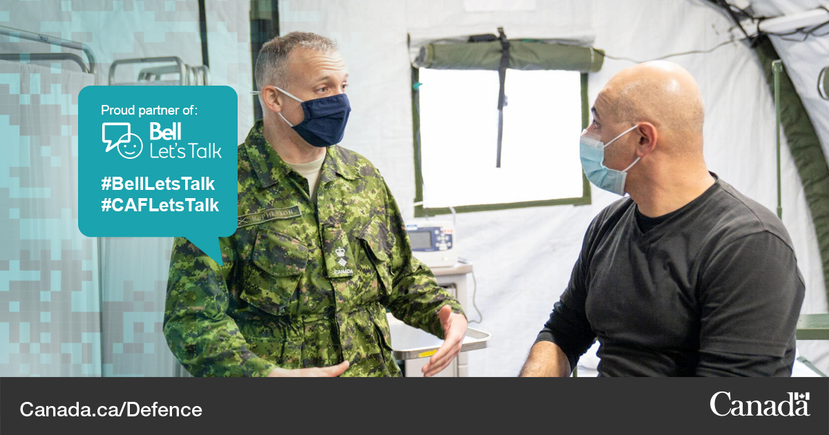 DRDC_RDDC's tweet photo. We are proud to support the mental health of Canadian Armed Forces members with research into PTSD, stress and coping. #DefenceScience #BellLetsTalk https://t.co/eMOkFnA08P