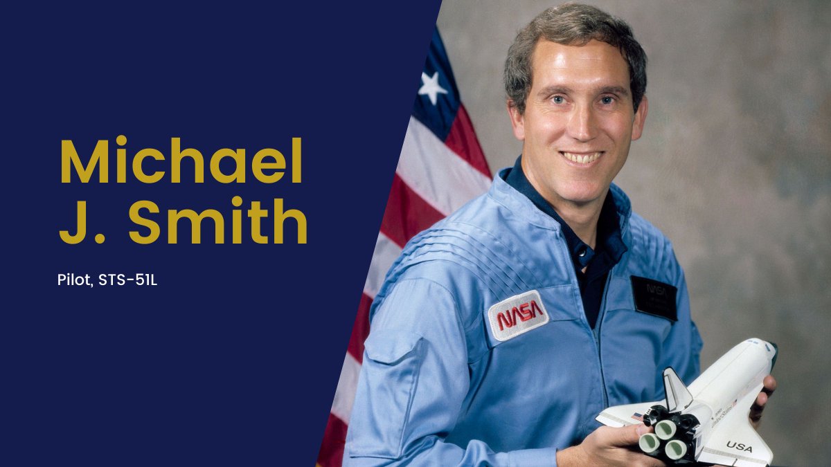 Michael Smith’s path to aeronautics began at the  @NavalAcademy. After pilot training, he served as a flight instructor and flew A-6 Intruders in the Vietnam War. After a stint as a Navy test pilot, he became a NASA astronaut and completed training to pilot the space shuttle.