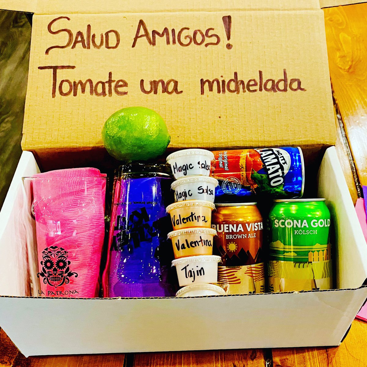 It’s your dreams coming true! A La Patrona make it at home Michelada kit! In collaboration with #alleykatbeer, you get to pick your choice of Buena Vista Brown Ale or Scona Gold! Now brush off the patio furniture and enjoy some rays! #lapatronayeg #yegfood #shpkeats #shpkfood