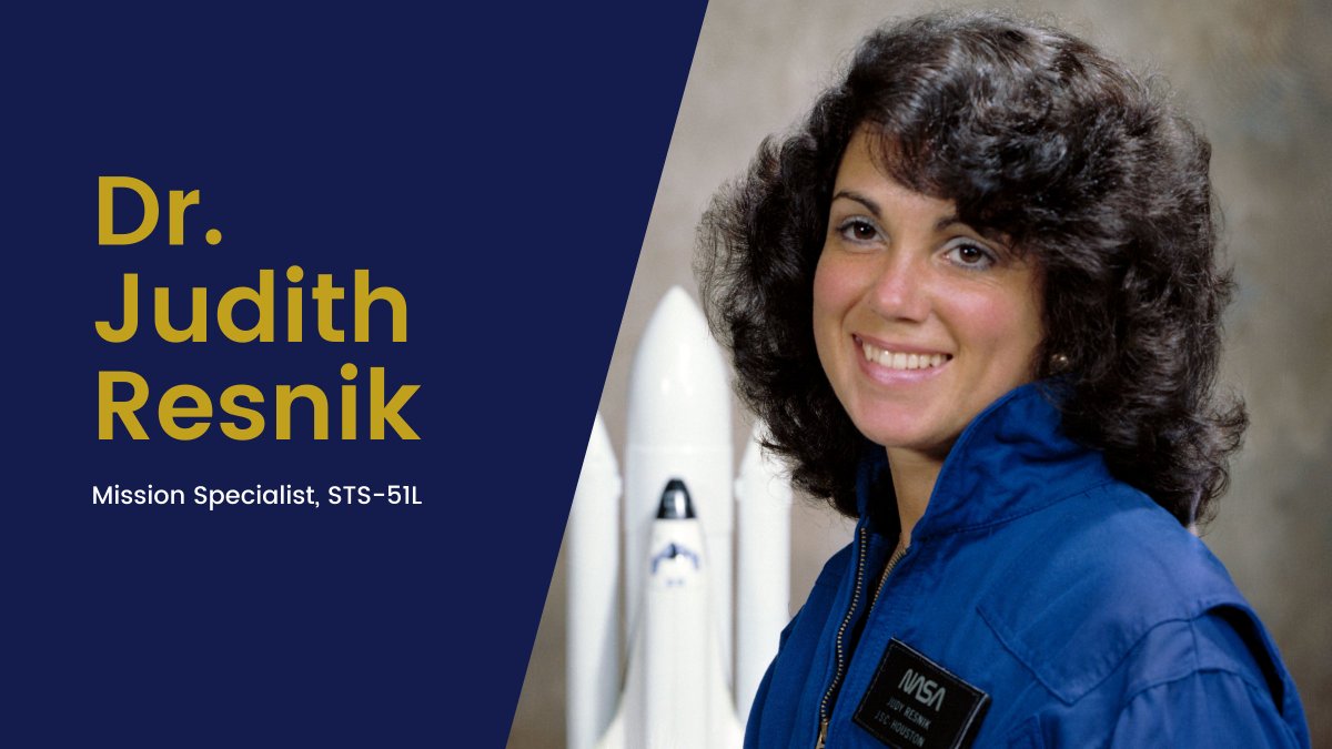 Judith Resnik was selected in NASA's first class of women astronauts in January 1978. When she flew on Discovery’s STS-41D mission in 1984, she came the second American woman in orbit, and the first Jewish American to fly in space.