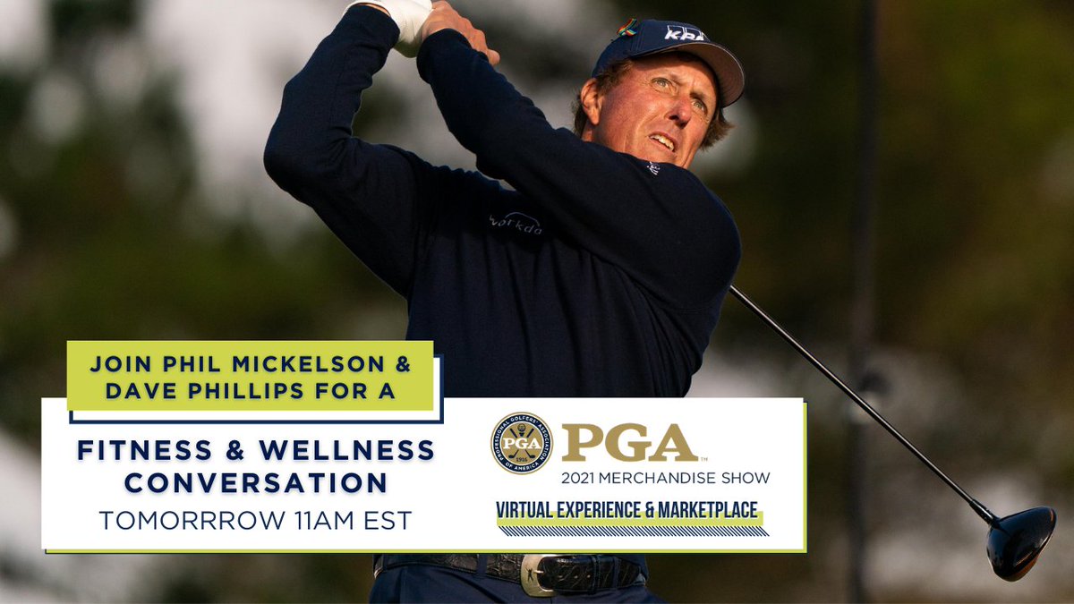 PGA Golf Shows (@pgashow) on Twitter photo Sit down with <a href="/PhilMickelson/">Phil Mickelson</a> tomorrow for a conversation on fitness and health at 11AM EST! 💬
Make the most of the LAST DAY of #PGAShowVirtual and join the discussion with Phil & <a href="/mytpidave/">Dave Phillips</a>, Co-Founder of <a href="/MyTPI/">TPI</a>.
Last chance to REGISTER & join here ➡️ bit.ly/3cf5WlA Sit down with <a href="/PhilMickelson/">Phil Mickelson</a> tomorrow for a conversation on fitness and health at 11AM EST! 💬
Make the most of the LAST DAY of #PGAShowVirtual and join the discussion with Phil & <a href="/mytpidave/">Dave Phillips</a>, Co-Founder of <a href="/MyTPI/">TPI</a>.
Last chance to REGISTER & join here ➡️ bit.ly/3cf5WlA
