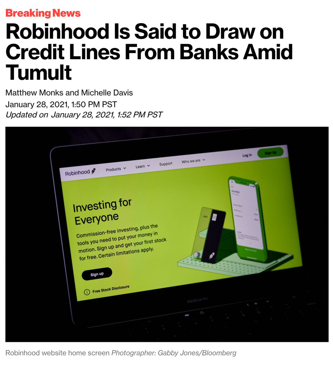 This story only gets better/worse https://www.bloomberg.com/news/articles/2021-01-28/robinhood-app-is-said-to-draw-on-credit-lines-from-banks-amid-trading-frenzy