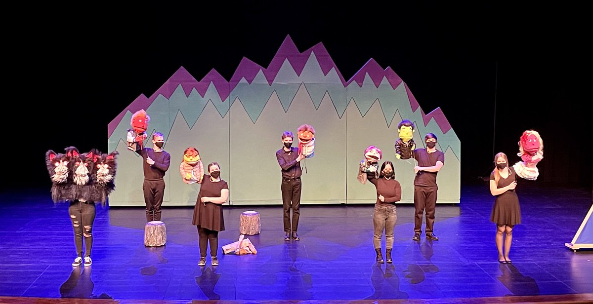 Congrats to PL one act on advancing to the Section final! PL won the sub section. #HellHound #Puppets #Masks