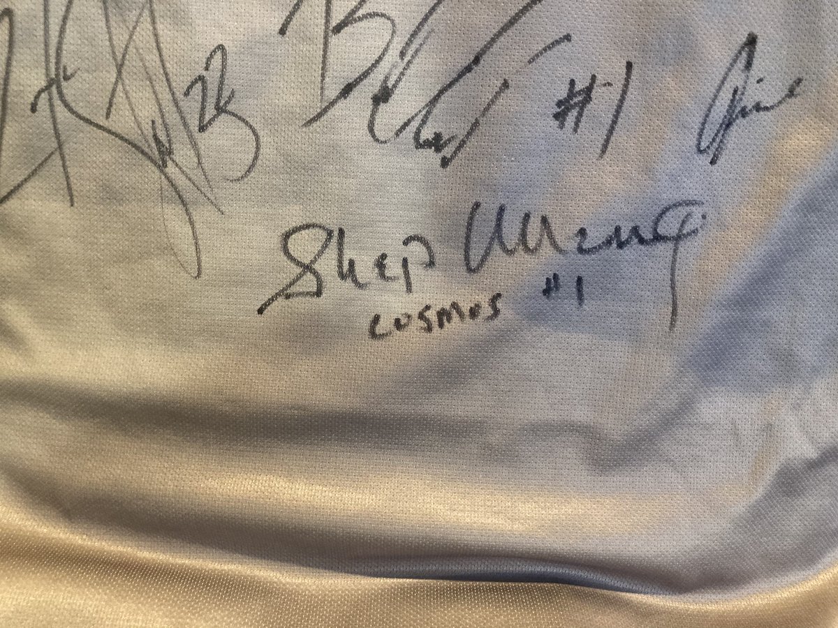 Hey <a href="/ShepMessing1/">Shep Messing</a> thanks for being signature number 15 on my USMNT Gk jersey #usmnt #nasl #cosmos #NotVivaMagazine