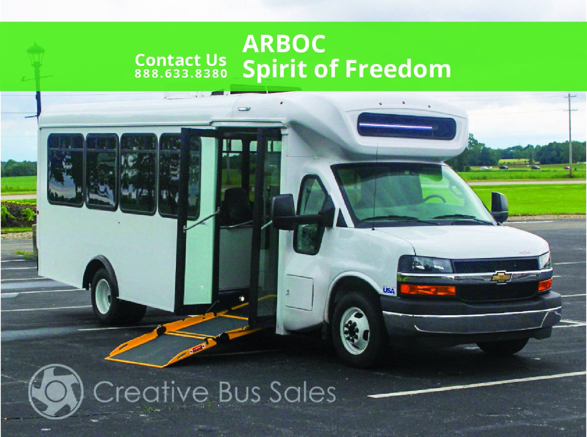model1_cv's tweet photo. The ARBOC Spirit of Freedom is used in paratransit and fixed-route applications across the country due to its ease and efficiency of ingress and egress by ambulatory and mobility-impaired passengers alike.
#ARBOC #creativebussales #spiritoffreedom #lowfloorbus #ADA #wheelchairbus https://t.co/IvohPWdd7l